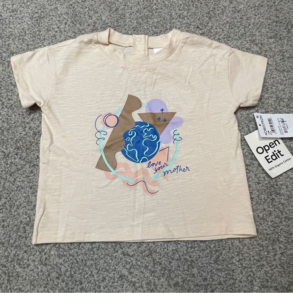 Open Edit Cream Short-Sleeve Tee - Love Your Mother Graphic Organic Cotton